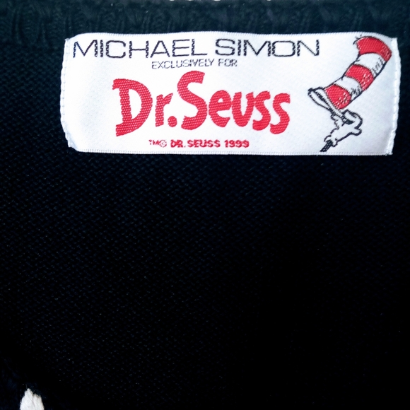 Vintage Michael Simon Dr. Seuss Cardigan Sweater 1999 - Picture 2 of 12